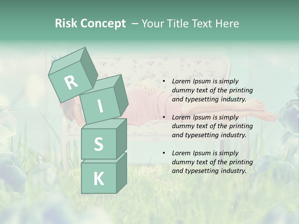 Glamour Flower Girl PowerPoint Template