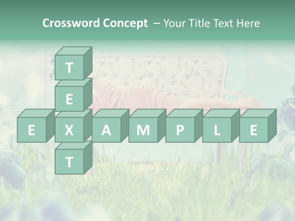 Glamour Flower Girl PowerPoint Template