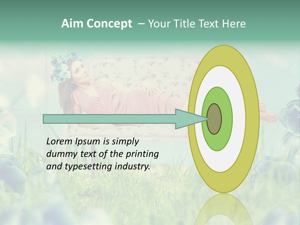 Glamour Flower Girl PowerPoint Template