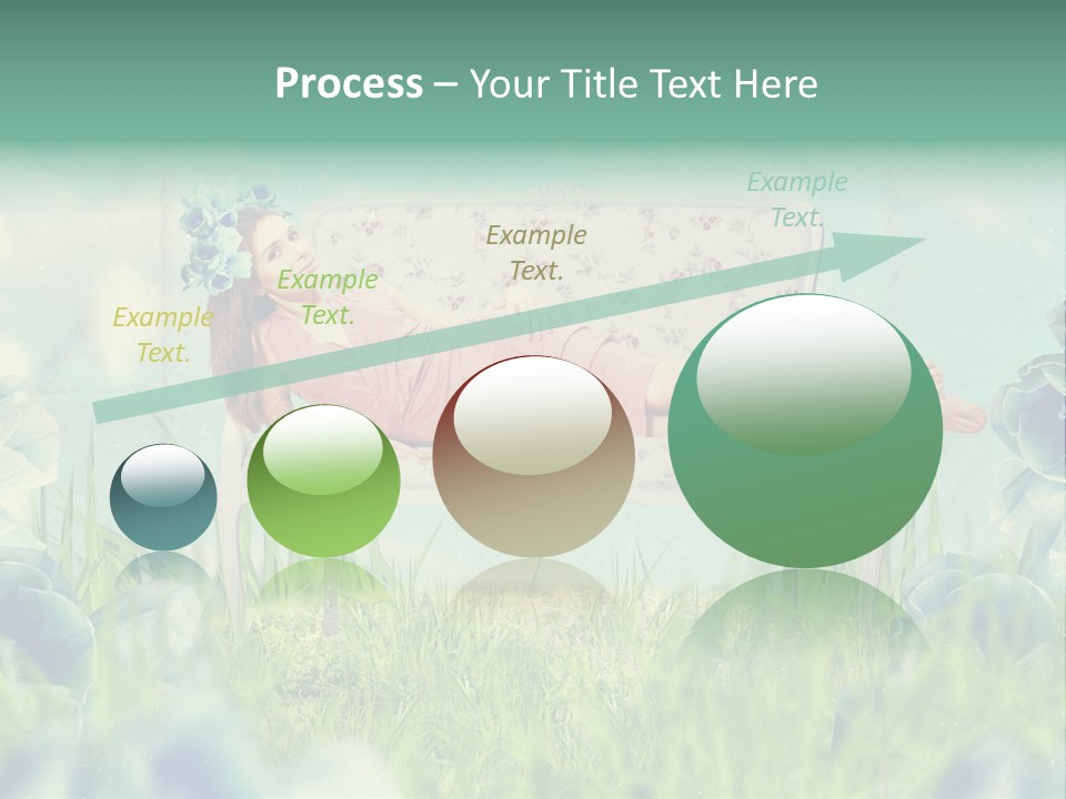 Glamour Flower Girl PowerPoint Template