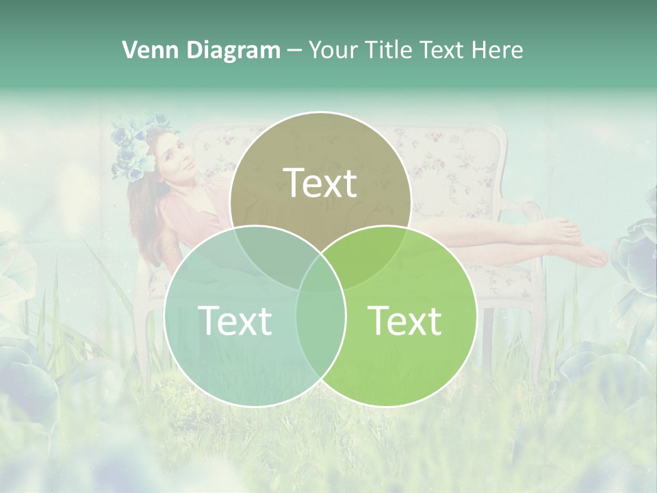 Glamour Flower Girl PowerPoint Template