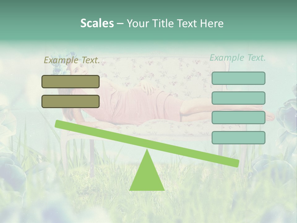 Glamour Flower Girl PowerPoint Template