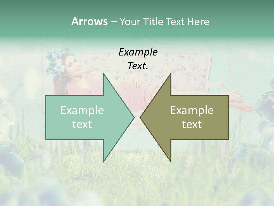 Glamour Flower Girl PowerPoint Template