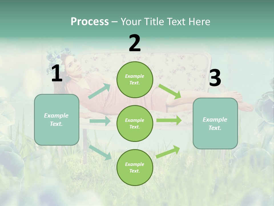 Glamour Flower Girl PowerPoint Template