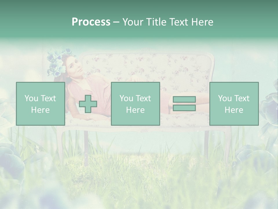 Glamour Flower Girl PowerPoint Template