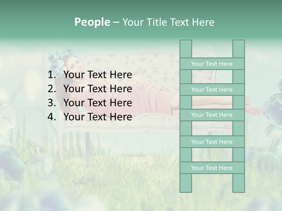 Glamour Flower Girl PowerPoint Template