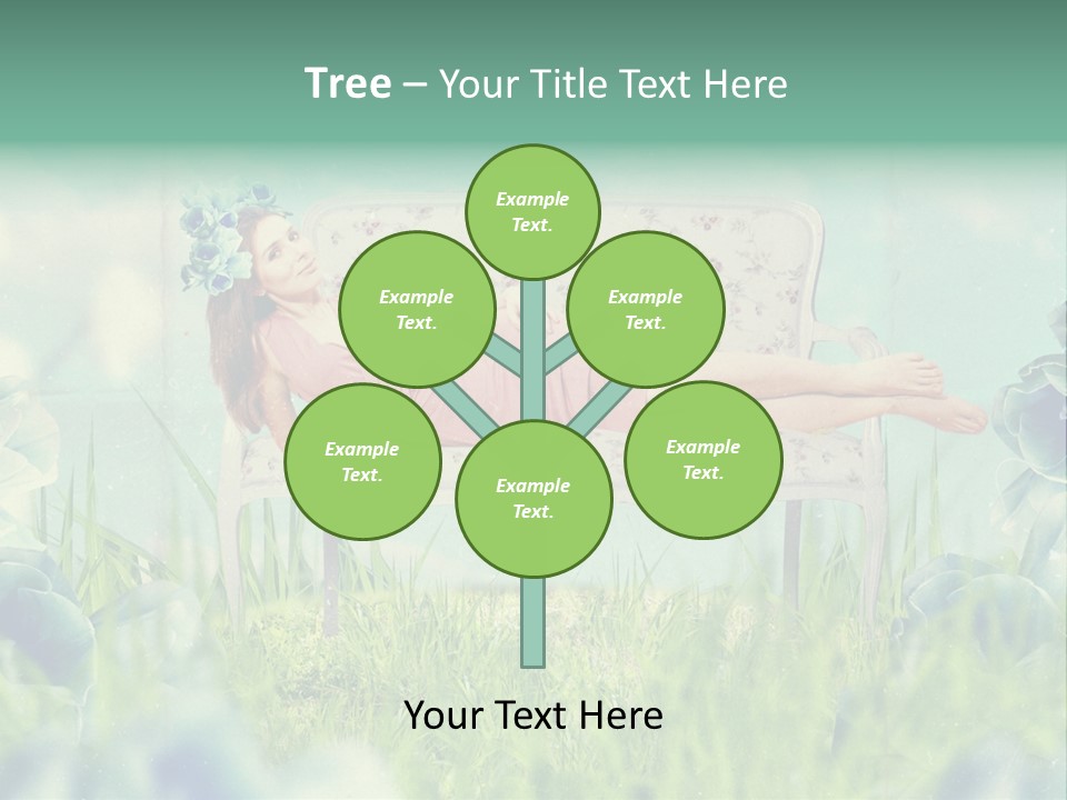 Glamour Flower Girl PowerPoint Template