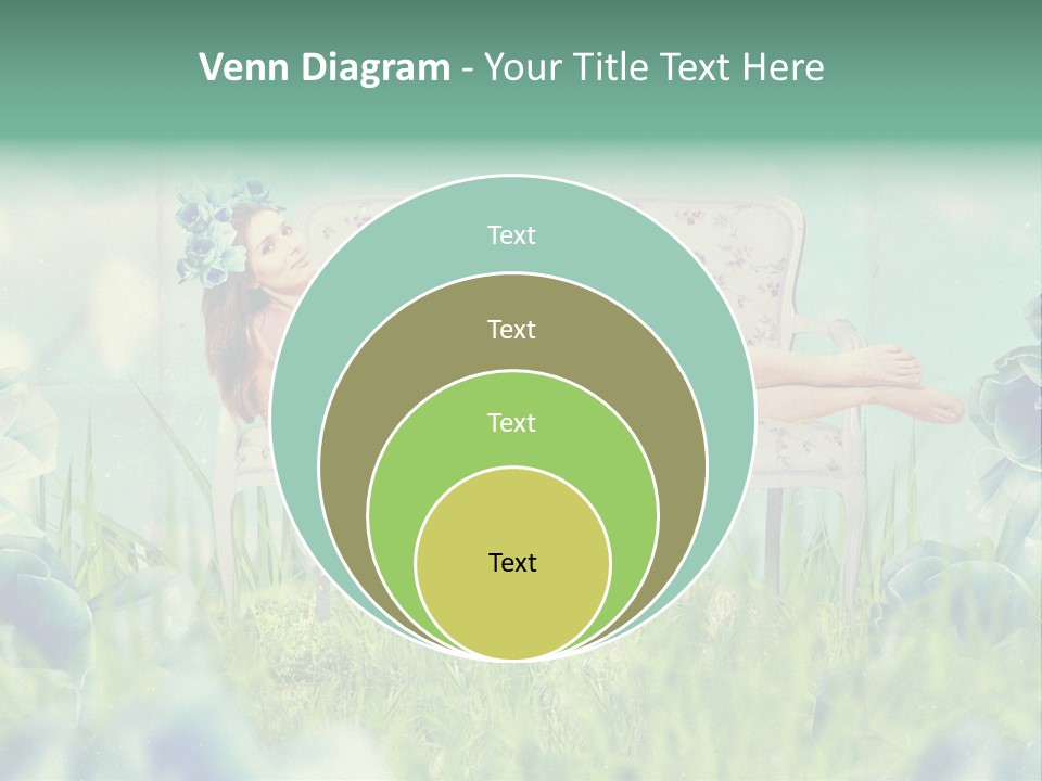 Glamour Flower Girl PowerPoint Template