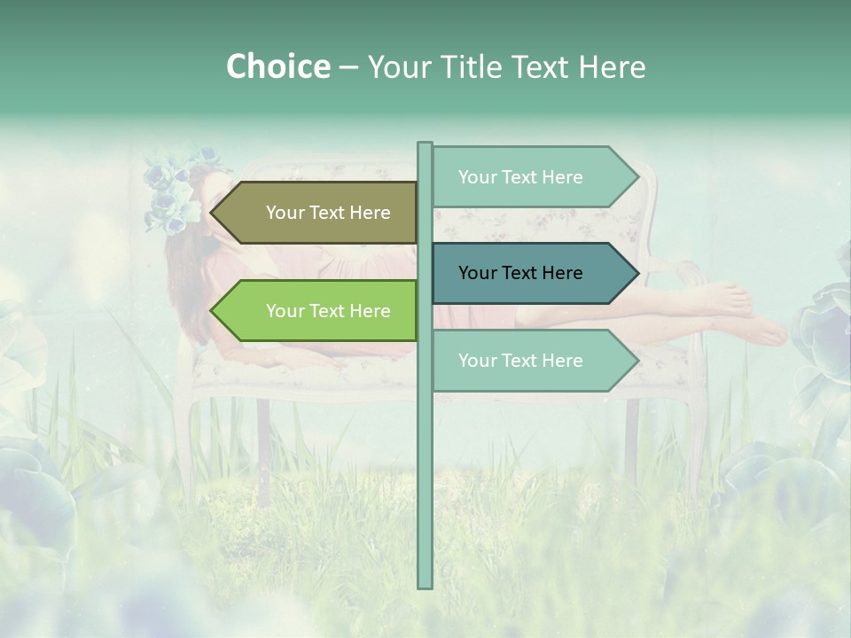 Glamour Flower Girl PowerPoint Template