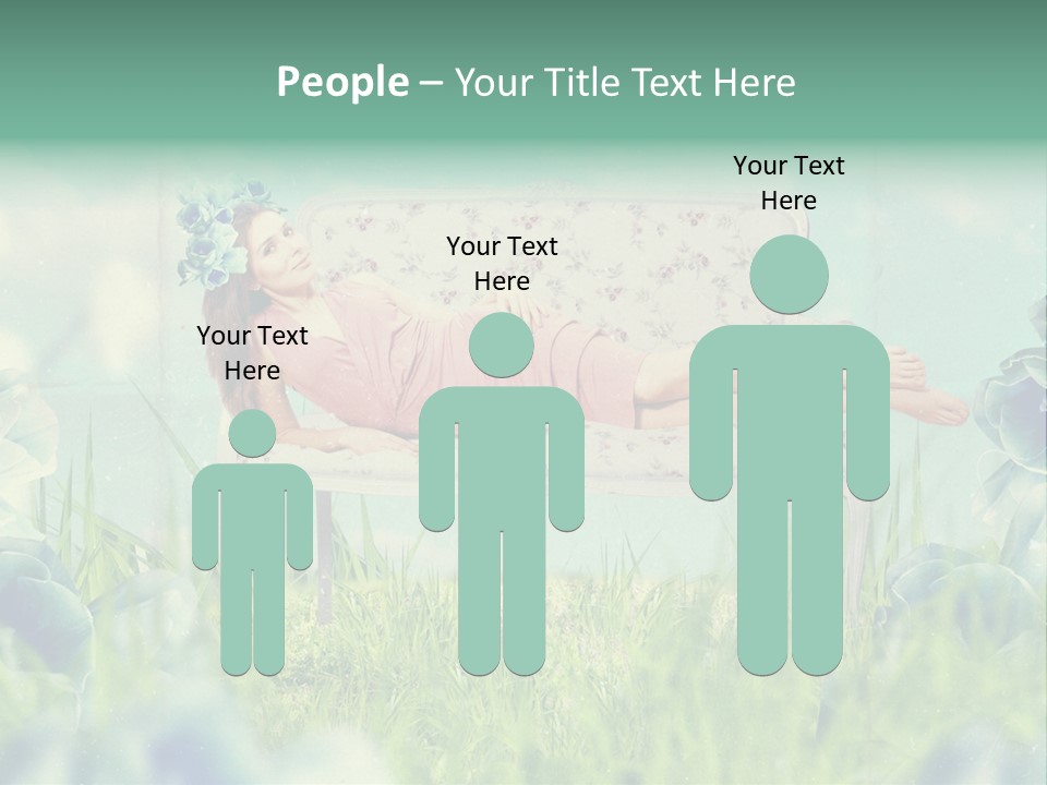 Glamour Flower Girl PowerPoint Template