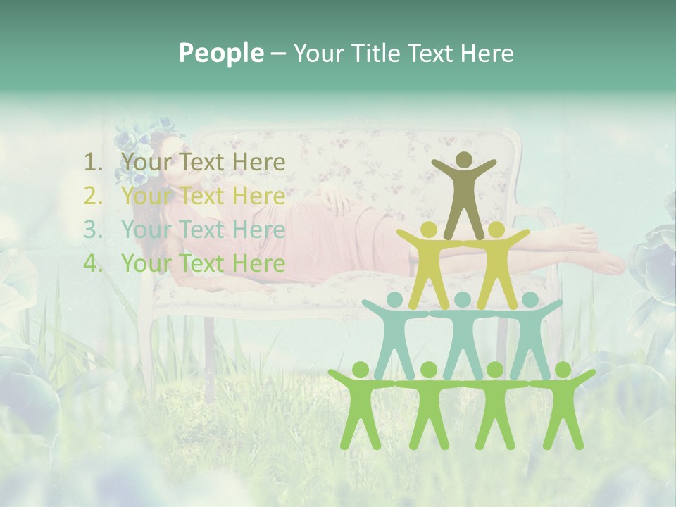 Glamour Flower Girl PowerPoint Template