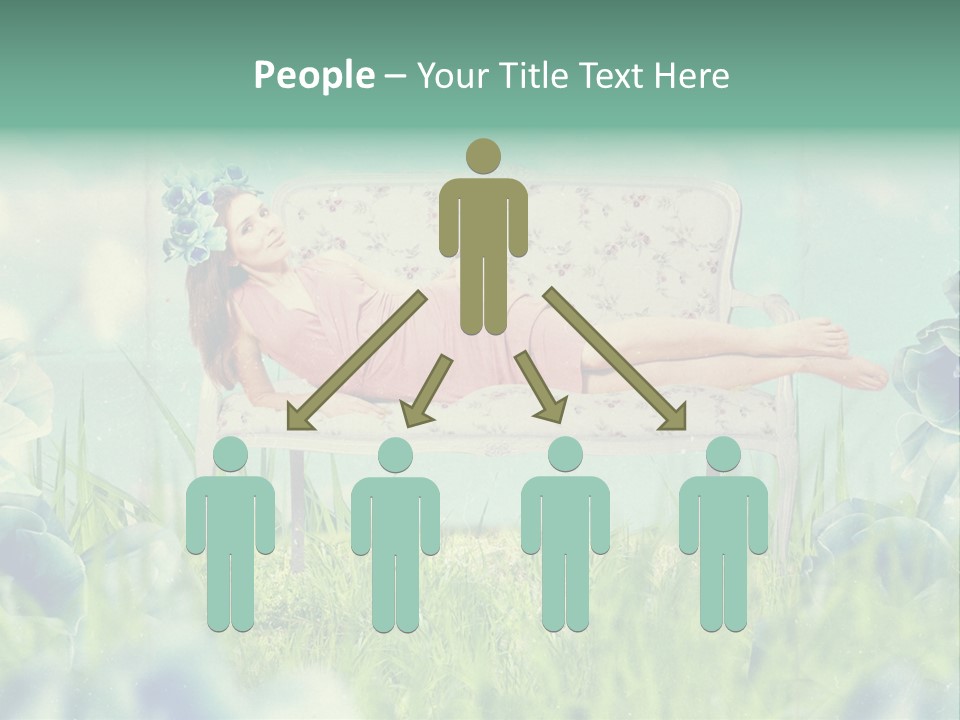 Glamour Flower Girl PowerPoint Template