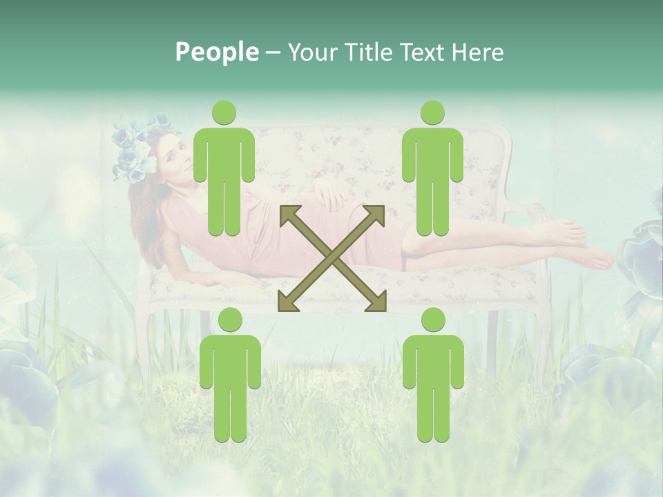 Glamour Flower Girl PowerPoint Template