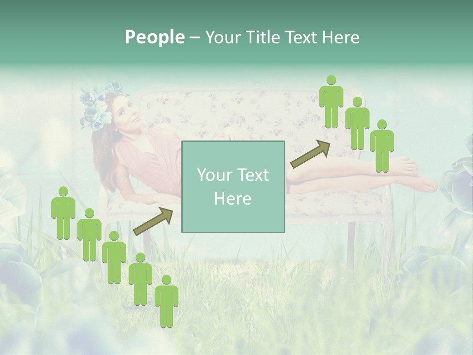 Glamour Flower Girl PowerPoint Template