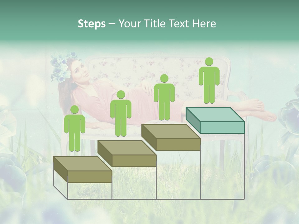 Glamour Flower Girl PowerPoint Template