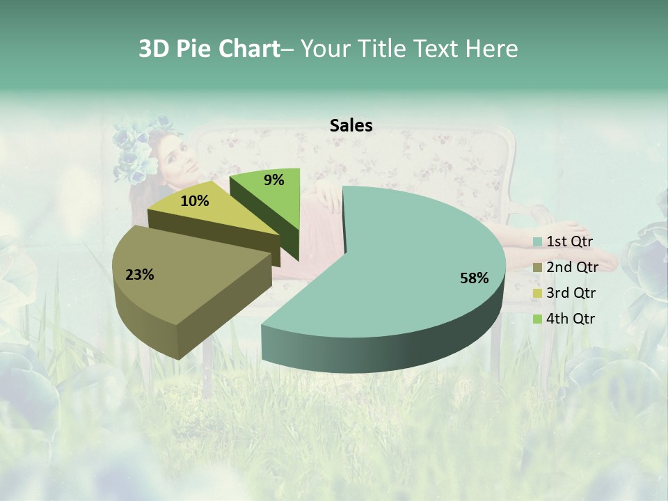 Glamour Flower Girl PowerPoint Template