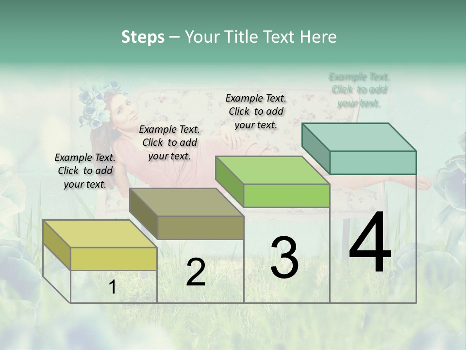 Glamour Flower Girl PowerPoint Template