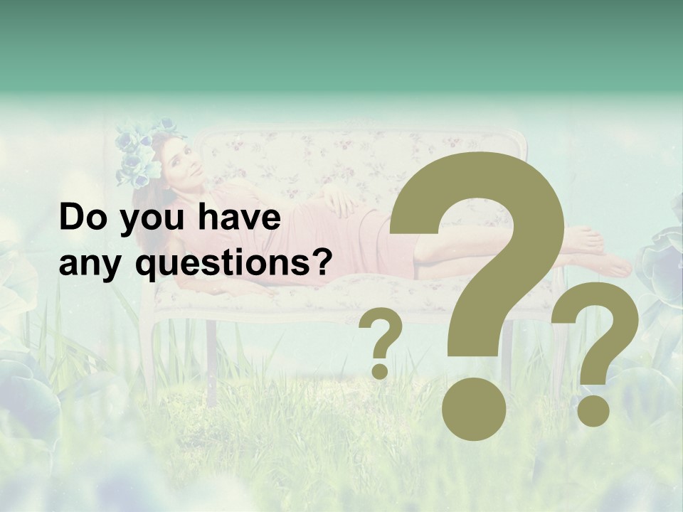 Glamour Flower Girl PowerPoint Template