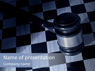 Courthouse Chess Law PowerPoint Template