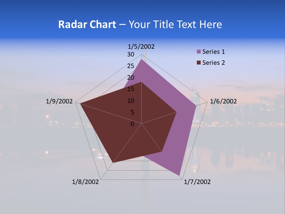Building Water Sunset PowerPoint Template