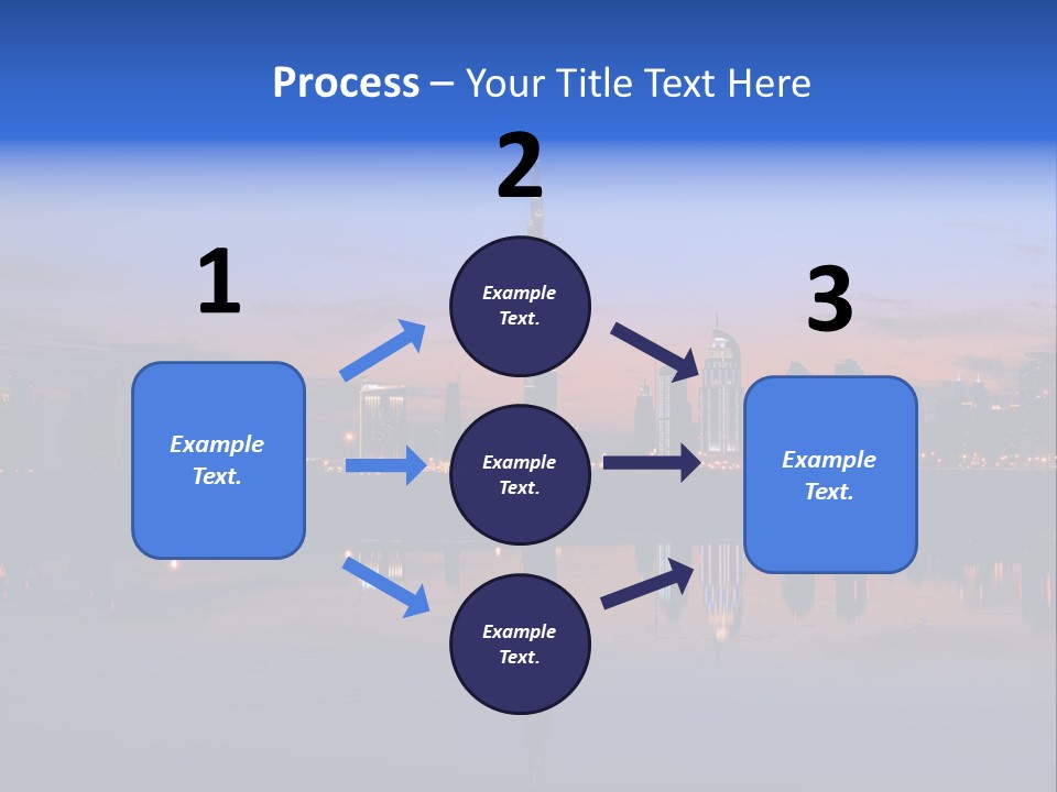 Building Water Sunset PowerPoint Template