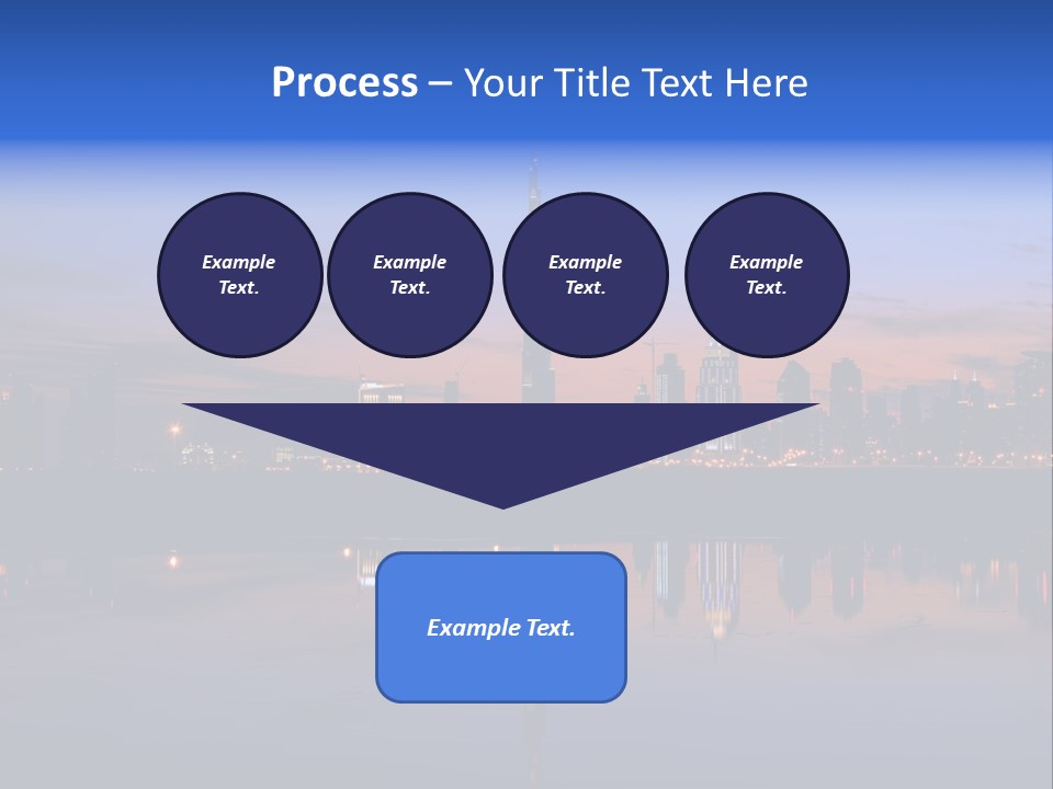 Building Water Sunset PowerPoint Template