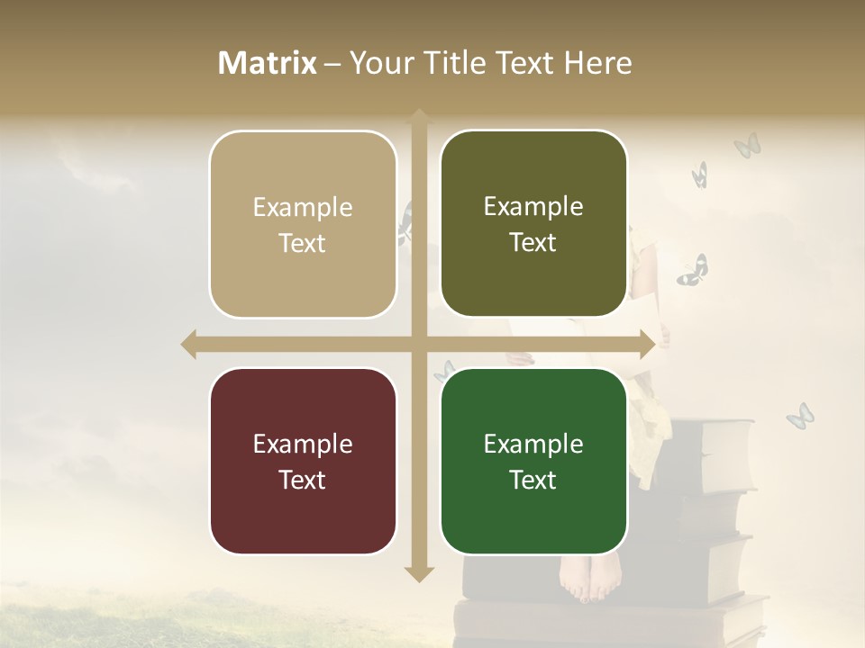 Romantic Little Butterfly PowerPoint Template