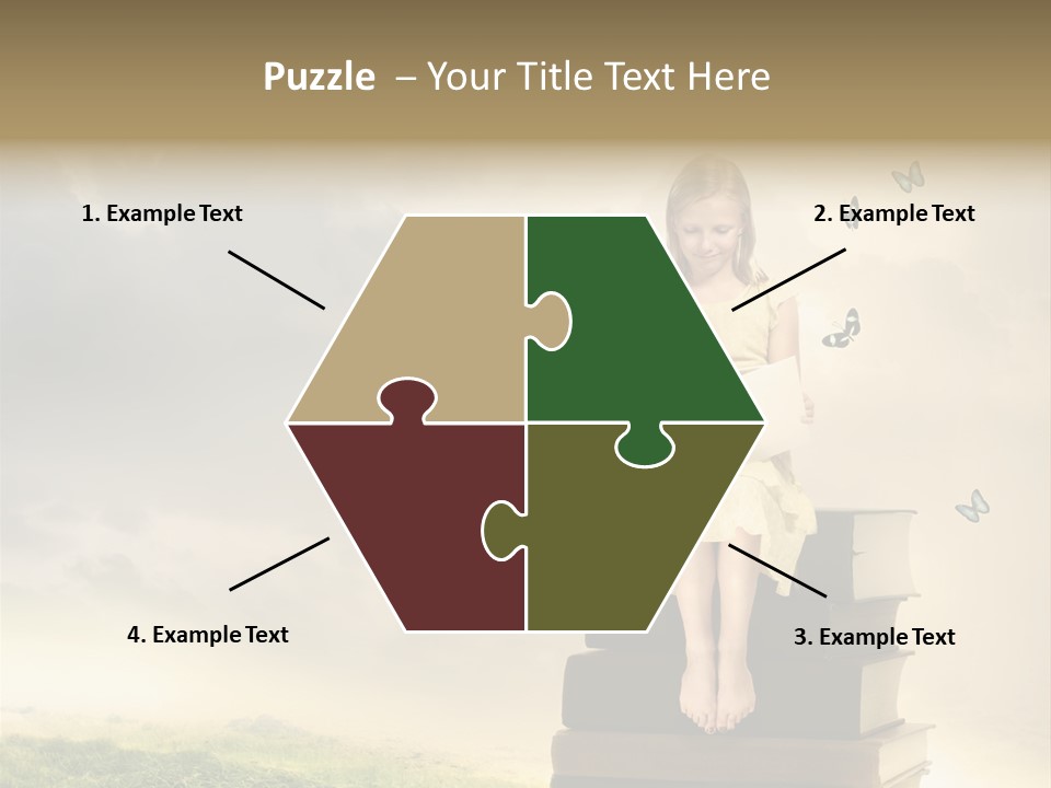 Romantic Little Butterfly PowerPoint Template