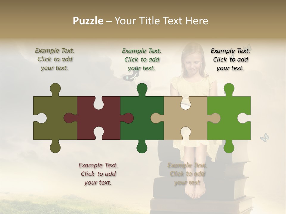 Romantic Little Butterfly PowerPoint Template