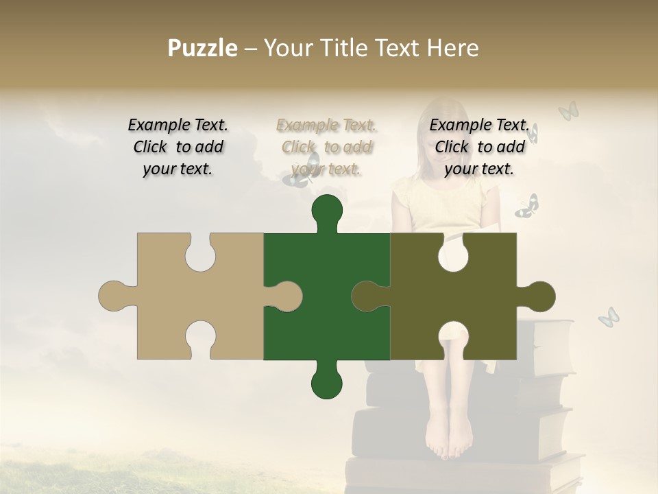 Romantic Little Butterfly PowerPoint Template