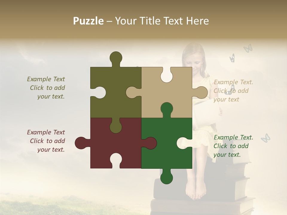 Romantic Little Butterfly PowerPoint Template