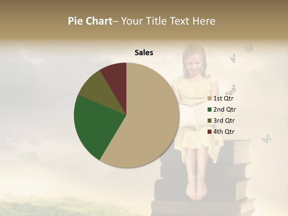 Romantic Little Butterfly PowerPoint Template