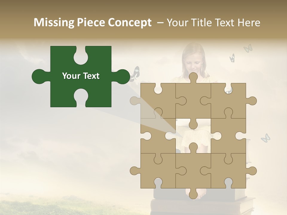 Romantic Little Butterfly PowerPoint Template