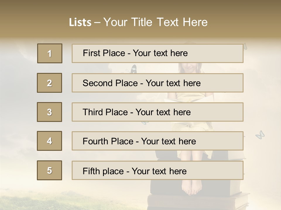 Romantic Little Butterfly PowerPoint Template