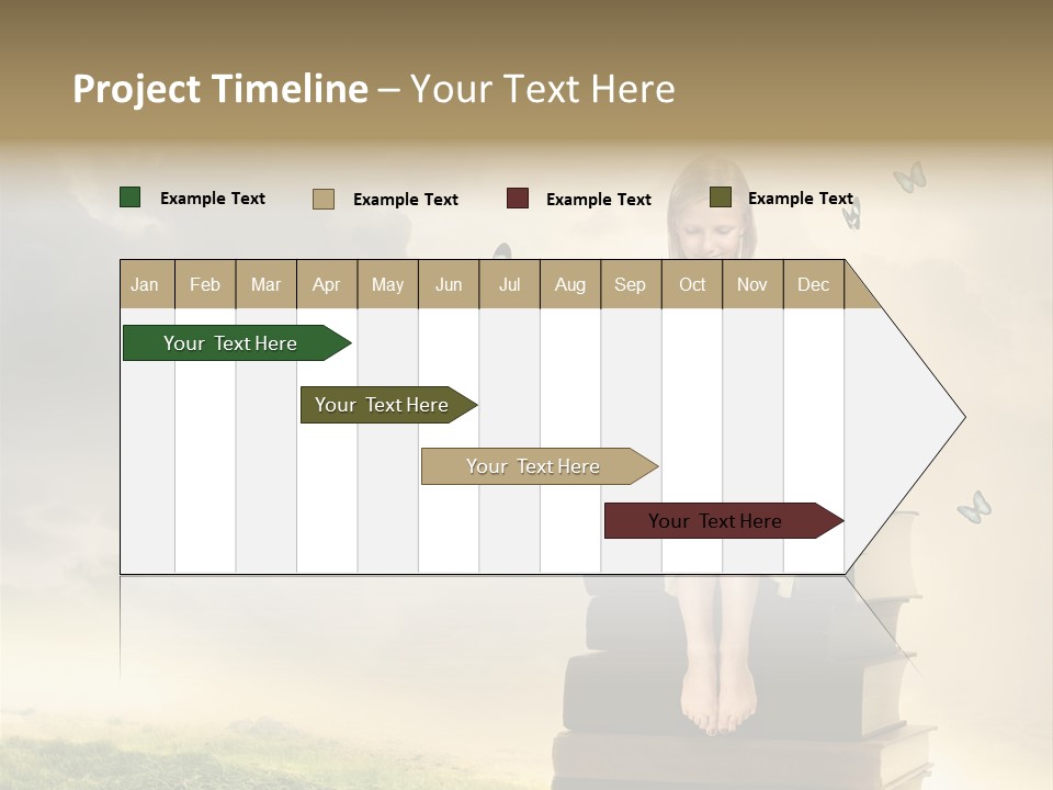 Romantic Little Butterfly PowerPoint Template