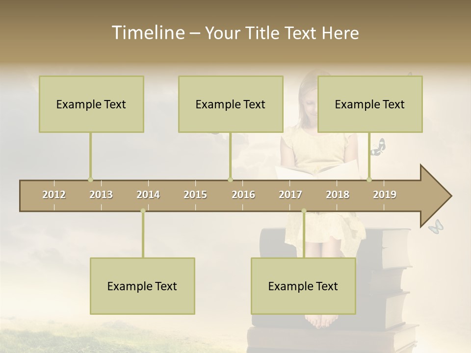Romantic Little Butterfly PowerPoint Template