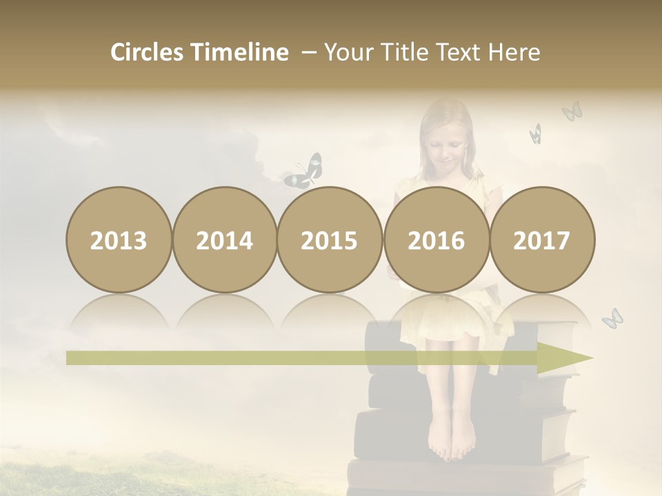 Romantic Little Butterfly PowerPoint Template