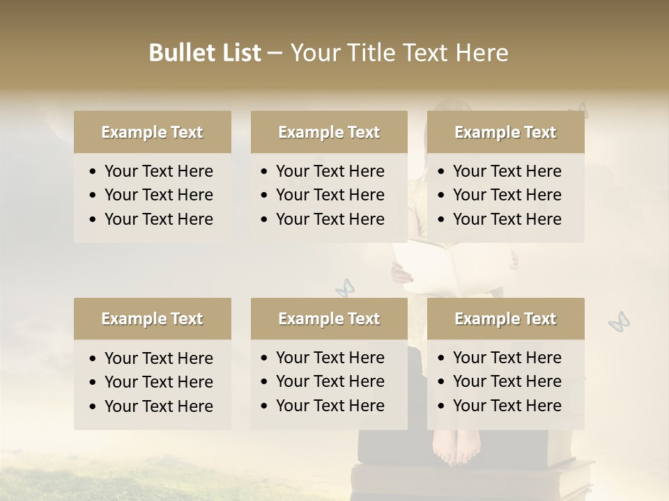 Romantic Little Butterfly PowerPoint Template