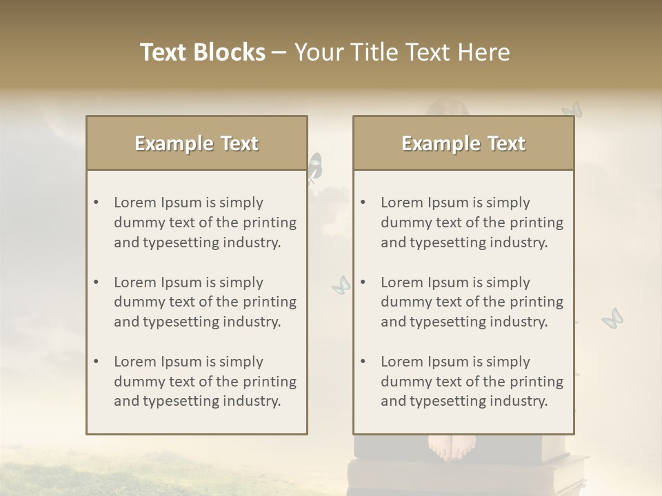 Romantic Little Butterfly PowerPoint Template