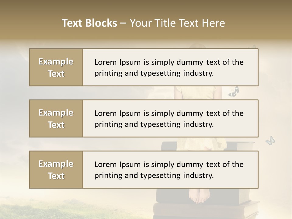 Romantic Little Butterfly PowerPoint Template