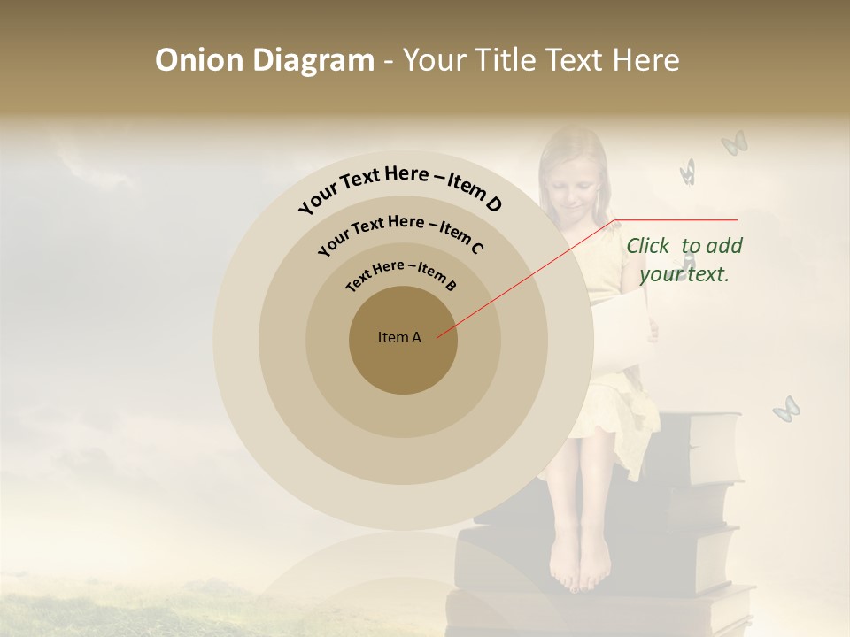 Romantic Little Butterfly PowerPoint Template