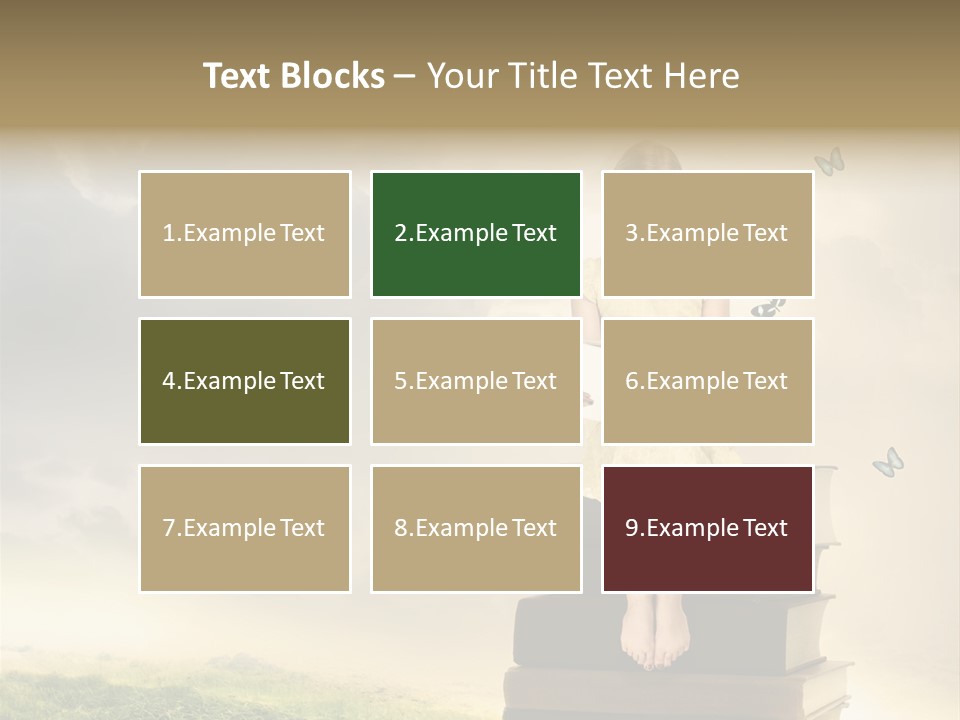 Romantic Little Butterfly PowerPoint Template