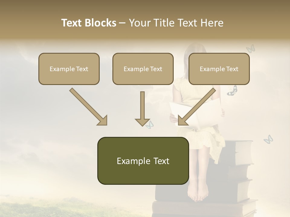 Romantic Little Butterfly PowerPoint Template