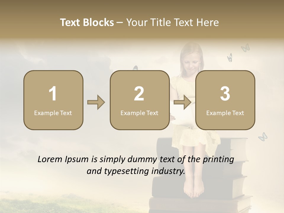 Romantic Little Butterfly PowerPoint Template