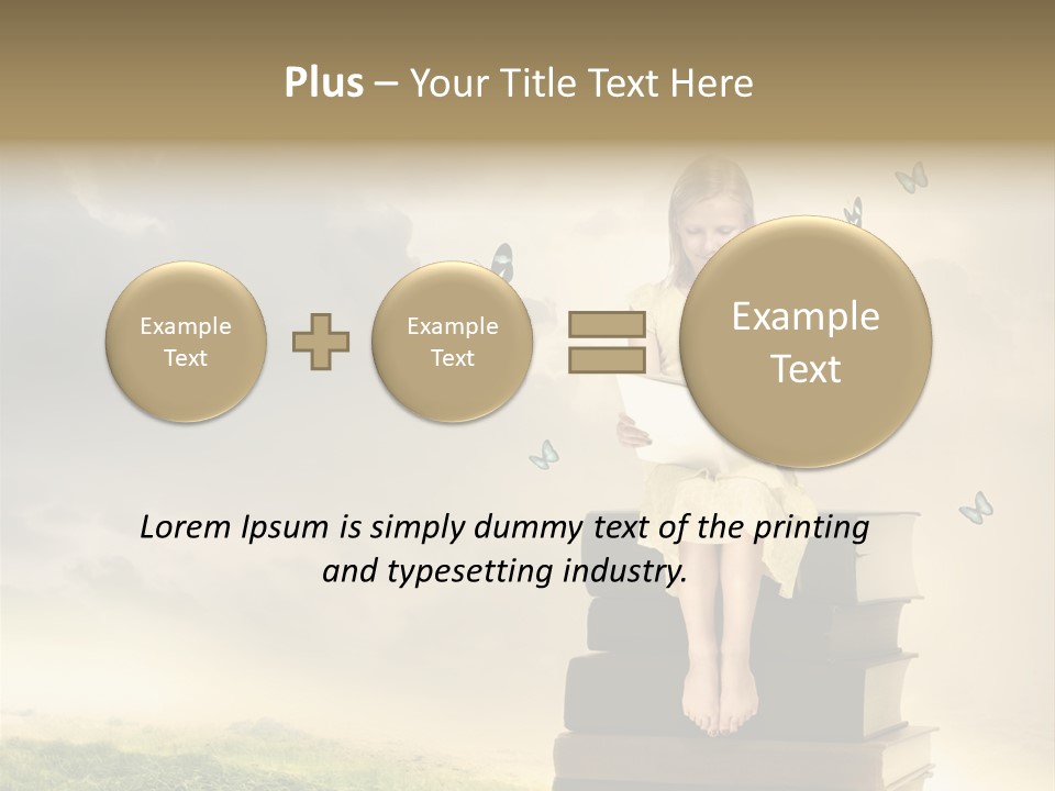 Romantic Little Butterfly PowerPoint Template