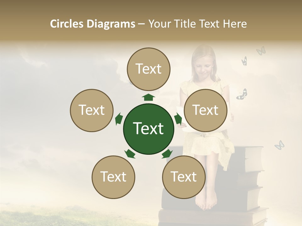 Romantic Little Butterfly PowerPoint Template