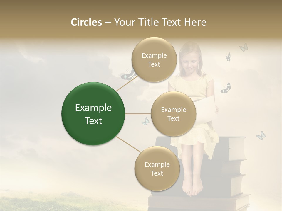 Romantic Little Butterfly PowerPoint Template