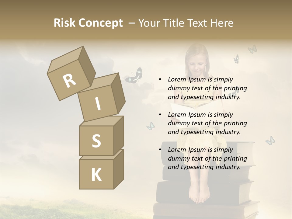 Romantic Little Butterfly PowerPoint Template