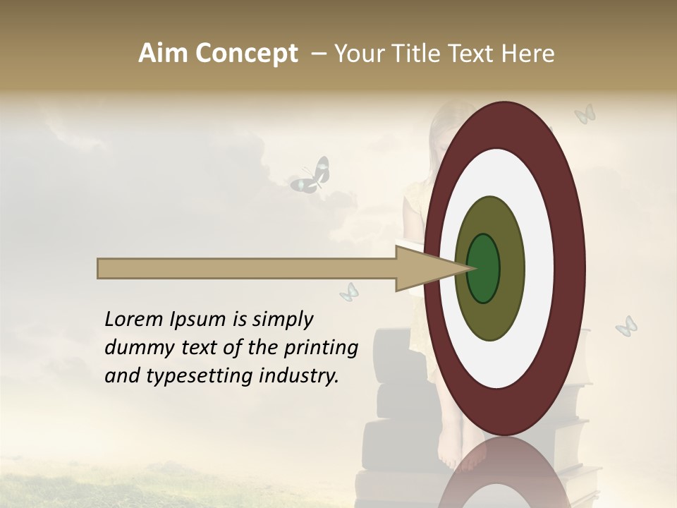 Romantic Little Butterfly PowerPoint Template