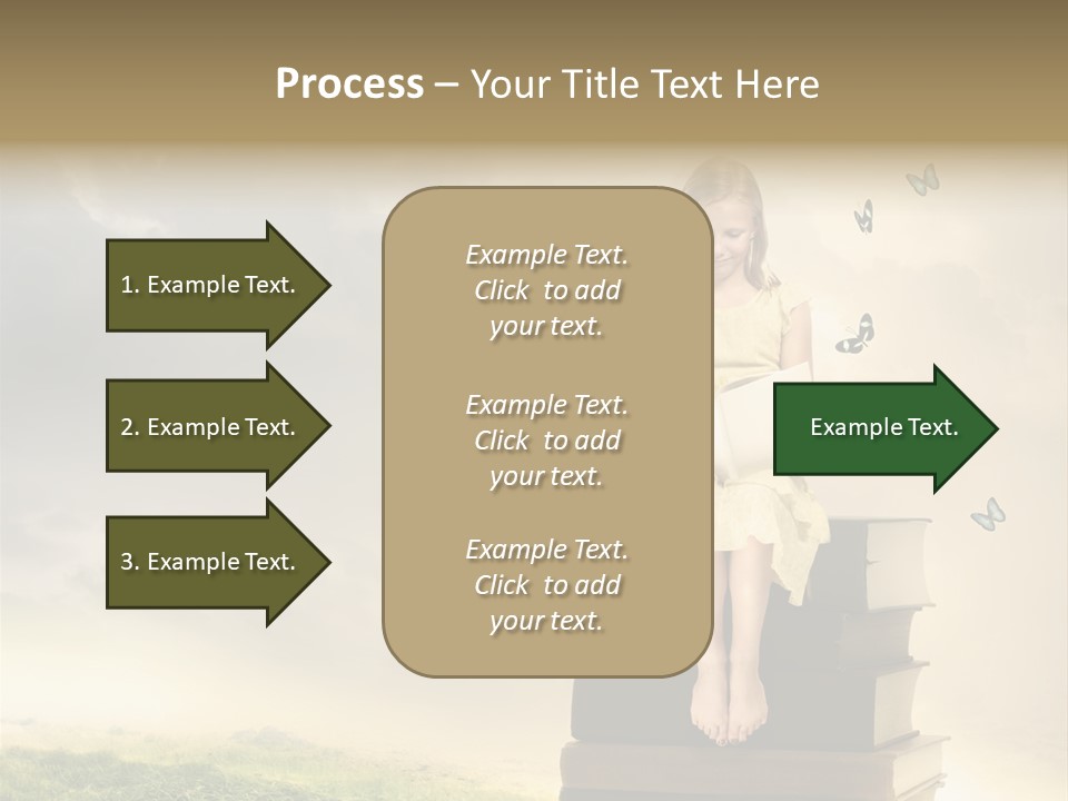 Romantic Little Butterfly PowerPoint Template